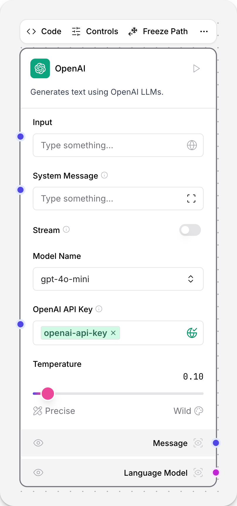 Open AI component